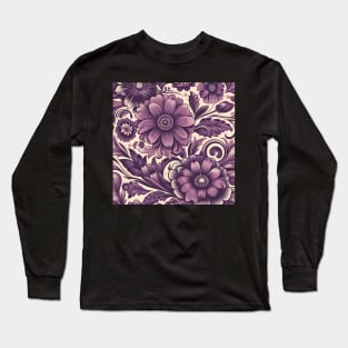 Purple Floral Long Sleeve T-Shirt